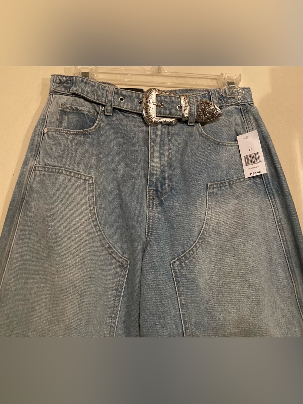 [BLANKNYC] Belted High Rise Wide Leg Jeans